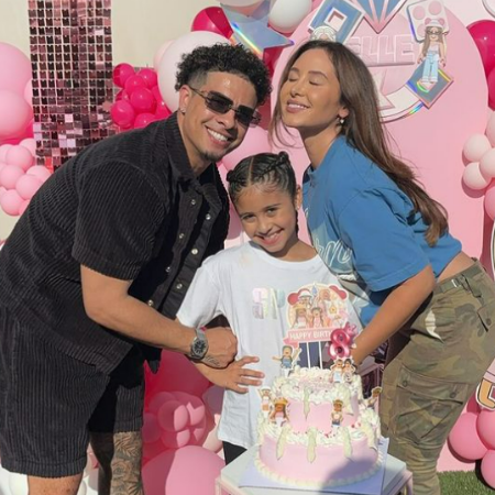 Elle McBroom celebrating her birthday with her parents Austin McBroom and Catherine Paiz.